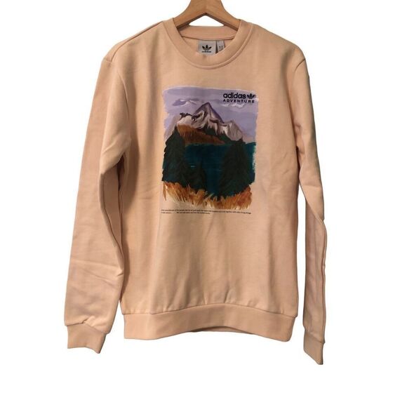 Adidas Adventure Fleece Crewneck Sweatshirt Men’s Size X-Small - Picture 1 of 5